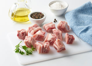 Costilla cortada a taco [ Bandeja de 600 g  a 10,65€/Kg.]