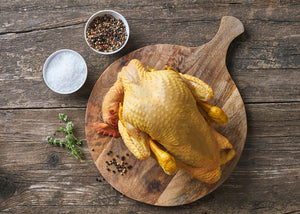 Pollo de payés entero [Pieza entera de +2,700Kg. a 9,94€/Kg.]