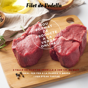 Solomillo de ternera [2 cortes a 200 g. al vacío a 42,95€/Kg.]