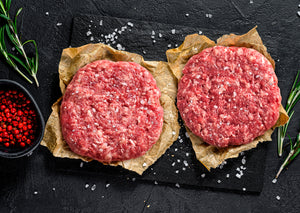 Hamburguesa Black Angus [Bandeja de 4 unidades a 150 g. a 16,65€/Kg.]